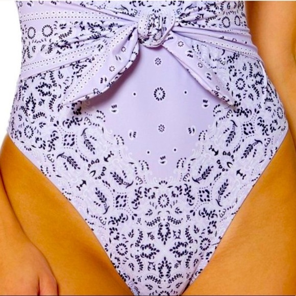 JESSICA Simpson Tie Waist One Piece Swimsuit - Picture 6 of 9